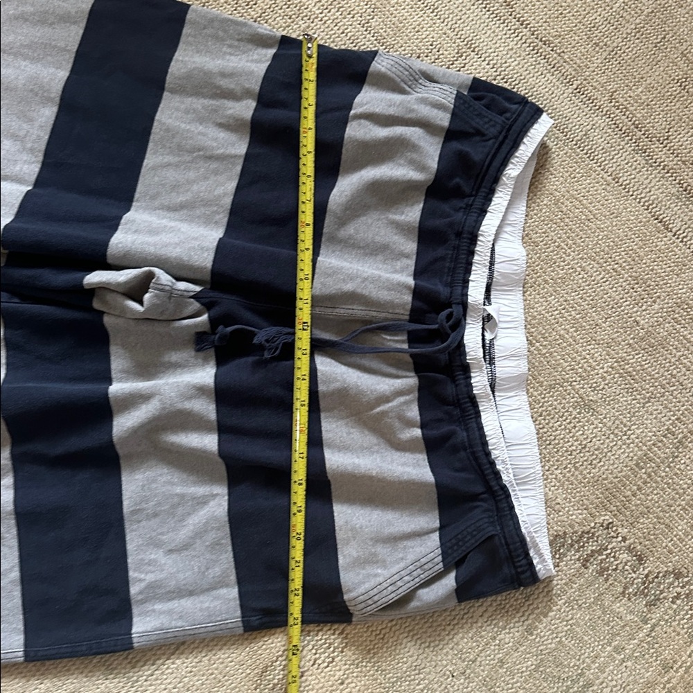 ANTHROPOLOGIE Blue and Navy sweatpants. Draw string waist XL - Picture 2 of 4